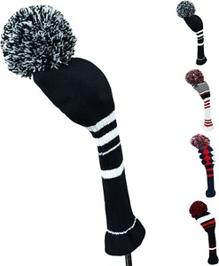 Golfschläger Kopfbedeckung Strick für Hölzer Driver Fairway Hybrid Headcovers Strickbommel - Bild 1 von 8