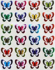 Pegatinas de mariposa para niños colores metálicos decorativas artesanales paquete de 240 pegatinas - Imagen 1 de 8