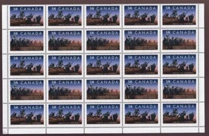 Canada 1989 Infantry Regiments, MNH blank bottom pane of 25, sc#1249-1250 - Picture 1 of 1