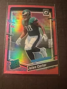 2023 Panini Optic Jalen Carter #281 Rated Rookie Pink Prizm Philadelphia Eagles - Picture 1 of 2