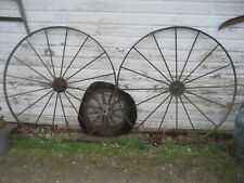 Farm wagon wheel antique pair 54 inch