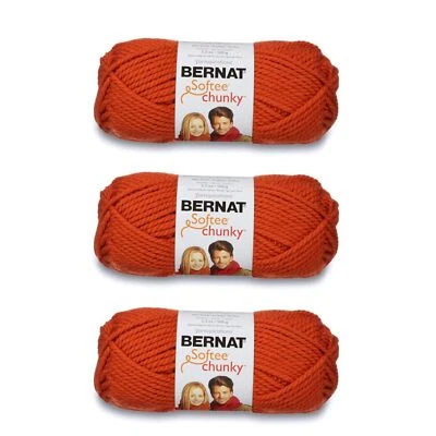 Bernat Softee Chunky Pumpkin Yarn - 3 Pack of 100g/3.5oz - Acrylic - 6 Super ... - Image 1 of 2
