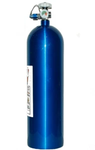 15LB Nitrous Bottle W/high flow valve, gauge and 8an blow off fitting w/cap - Picture 1 of 2