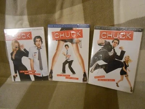 Chuck - The Complete Season One Two and Three - Previously Viewed - SEALED! - Picture 1 of 6