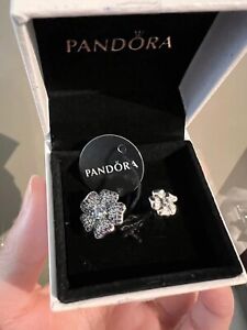 New PANDORA Glorious Blooms Cocktail Ring 197086NRPMX Size 50 Rrtired No Box