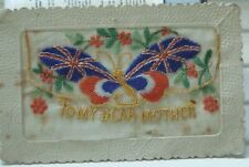 Embroidered WW1 Silk Postcard To My Dear Mother
