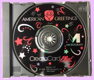 American Greetings Create A Card Plus. Disc For PC 1995 Micrografx Software DIY - Image 1 of 4