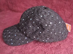 Girls Woman Dark Brown Studded Hat Baseball Cap Bling - Adjustable Size - Picture 1 of 5