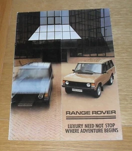 Range Rover Sales Brochure 1983 - 2 Door & 4 Door - Picture 1 of 1