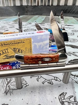 Case XX - 2020 Corn Cob Jig Pocket Worn Harvest Orange Pocket Hunter Knife MINT  - Image 1 of 4