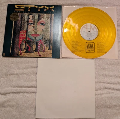 Styx The Grand Illusion Yellow Vinyl LP with Poster Canada - Image 1 of 4