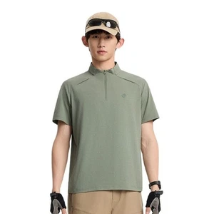 2025 New Outdoor Men Sun Protection Half High Collar Short Sleeve Soft T-Shirt - Picture 1 of 27