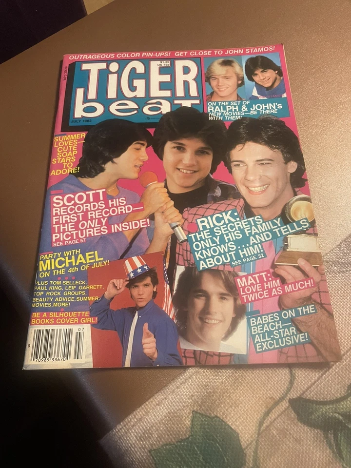 Tiger Beat Magazine July 1982 John Stamos John Schneider Matt Dillon - Image 1 of 4