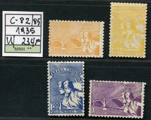 (STAMPEDE-1632) BRASIL 1935 - MNH RHM# C-82/85 CV $234.00 - Picture 1 of 2
