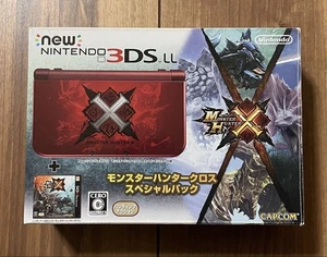 NINTENDO New 3DS XL Monster Hunter Cross Red Console w/Box Tested Working - Picture 1 of 10