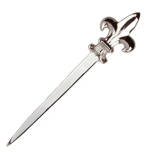 Nuevo Estilo Antiguo Flor De Lis Abridor De Letras Sobre Pesado Cuchillo Accesorio de Escritorio - Imagen 1 de 1