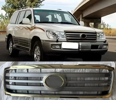Parachoques delantero gris dorado rejilla k para Toyota 06-07 Land Cruiser LC100 FZJ100 Foto 1 de 4