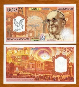 Vatican, 500 Lire, 21-4-2025 Private Issue Pope Francis Commemorative of passing - Picture 1 of 1