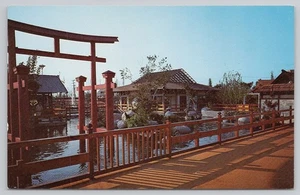 California Postcard Japanese Village and Deer Park Red Torii-Gate Buena Vista CA - Picture 1 of 2