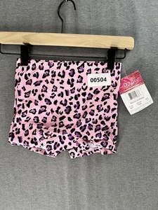 00504 [NWT] KANU SURF GIRL’S SWIM SHORTS BEACH LEOPARD PINK SIZE 10 - Picture 1 of 5