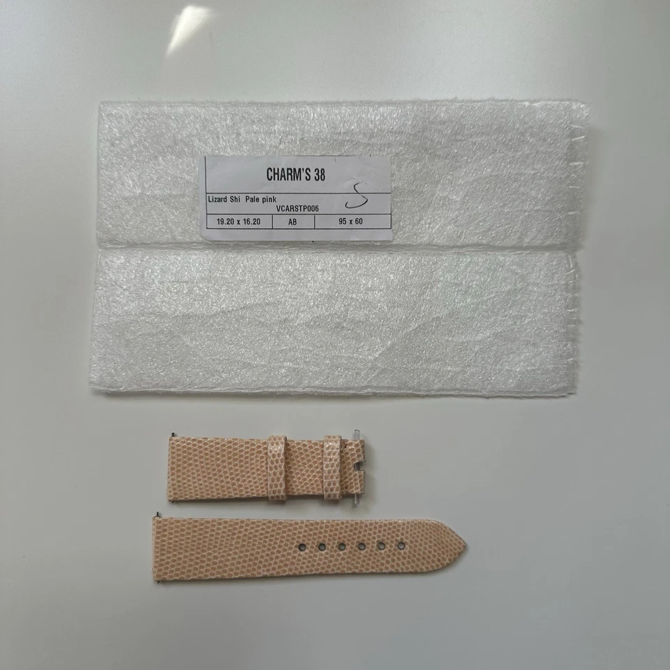 Auténtico 19mm Nuevo Van Cleef & Arpels Dije 38 Correa de Reloj de Cuero Lagarto Foto 1 de 2