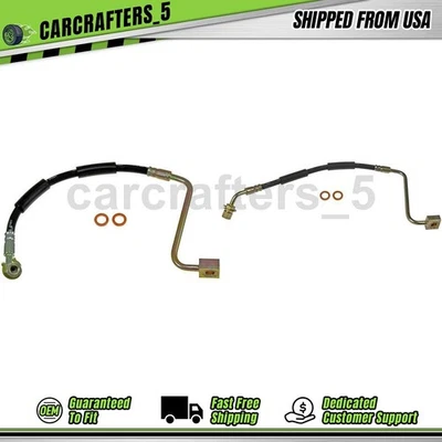 2 mangueiras hidráulicas de freio dianteiro para 2005-2007 Ford Five Hundred Freestyle 3.0L - Imagem 1 de 4