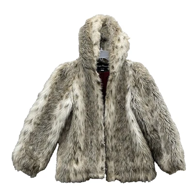 Винтажный George Parnucci искусственного меха куртка женщин маленький шик коктейль гламурный 90-х Mob - Изображение 1 из 4