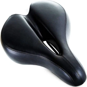 Bike Saddle Memory Foam Black With Cover - Picture 1 of 8