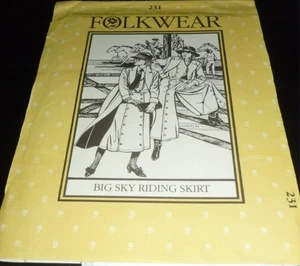 Folkwear 231 Rodeo Equestrian Riding Big Sky Skirt Costume Sewing Pattern 8-18 - Picture 1 of 4