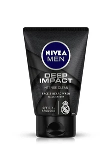 NIVEA MEN Deep Impact Intense Clean Face and Beard wash 100g Deep Cleansing - Picture 1 of 2