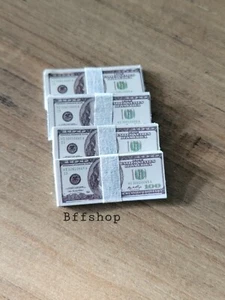 MINIATURE US BILLS MONEY MINI 1:12 DOLLHOUSE BARBIE FIT 80 bills - Picture 1 of 3
