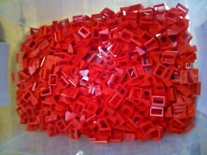 Lego Red Tile Modified 1X2 Handle 50 Pieces Bulk Lot NEW - Picture 1 of 1