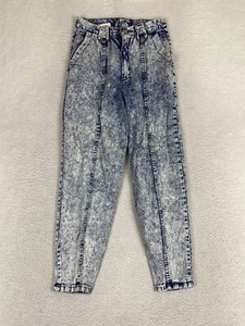 Vintage USA Cherokee Jeans Women Sz 26x25.5 Blue High Waist Acid Wash - Picture 1 of 7