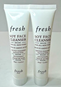 Lot of 2 Fresh Soy Face Cleanser 20 ml/0.6 oz Each total 1.8 oz Travel Size New - Picture 1 of 3