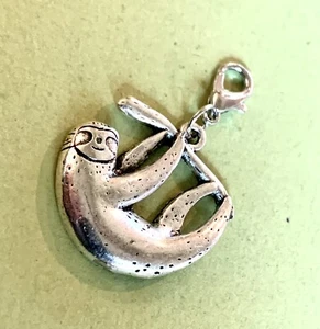 SLOTH Clip on Charm with Lobster Clasp for Jewelry, Stitch Marker, Zipper Pull - Picture 1 of 4