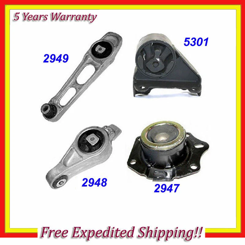 2003-2005 Dodge Neon 2.0L Engine Motor & Trans. Mount Set 4PCS for Manual M950 - Image 1 of 4
