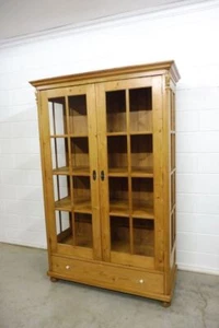 Vitrineschrank Glasvitrine Wandschrank Antiker Schrank Küchenschrank Schauvitrin - Bild 1 von 12