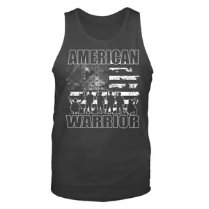American Warrior Distress Flag Military Veteran Patriot Patriot US Flag Tank Top - Bild 1 von 6