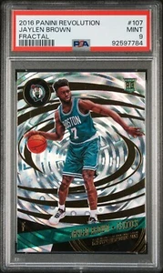 Jaylen Brown RC 2016 Boston Celtics NBA Panini Revolution Fractal SP PSA 9 - Picture 1 of 3