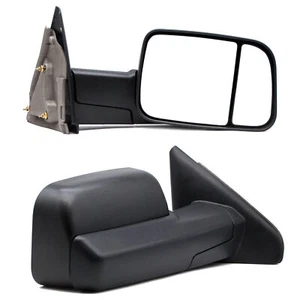 Manual Towing Mirrors For 02-08 Dodge Ram 1500 2003-09 Ram 2500 3500 LH RH Pair - Picture 1 of 12