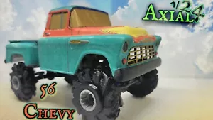 1956 Chevy Stepside 3100 Body Fits Axial SCX24 1/24 deadbolt C10 Jeep crawler - Picture 1 of 12