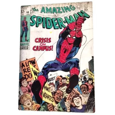 Decoración de pared de madera cómic The Amazing Spider-Man Marvel 2012 Crisis en el campus 10 x 7 Foto 1 de 4