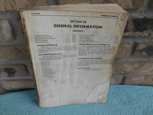 VINTAGE 1987 GM SERVICE MANUAL F CARLINE FOR CAMARO. LOTS OF PAGES. - Foto 1 di 10