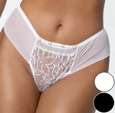 String Panty Brazilian Slip weiß schwarz Axami sexy Dessous Unterwäsche Hochzeit - Bild 1 von 4