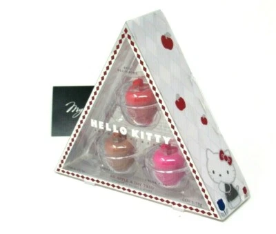 Hello Kitty An Apple A Day Trio Lip Balms 40th Anniversary Lip Gloss Set, NIB - Image 1 of 4