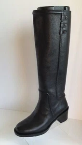 NEW ENZO ANGIOLINI Women's Gregie Pebbled Leather Riding Boots, Black (Size 5 M) - Picture 1 of 11