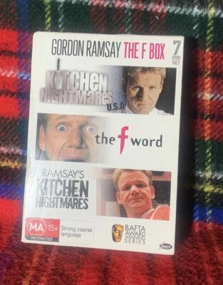 Gordon Ramsay The F Box Kitchen Nightmares Brit + USA + F Word Seasons 1 DVD R4 - image 1 of 3