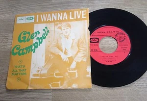 French 7" Glen Campbell ‎I wanna live / That's all that matters 1968 EXC - Picture 1 of 2