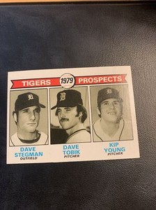 #706 Dave Stegman Kip young Detroit Tigers Prospects,￼1979 Topps Cb15