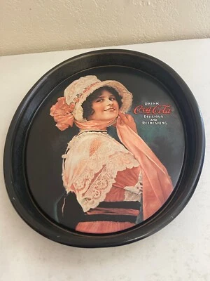 Vintage Coca Cola Metal Serving Tray Betty Girl Reproduction - Image 1 of 4